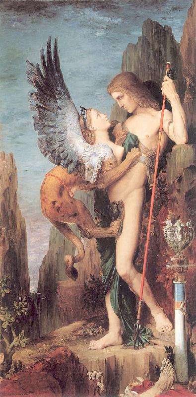 Gustave Moreau Oedipus and the Sphinx Spain oil painting art